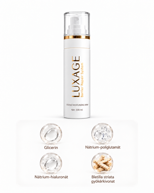 LUXAGE™ Essence Moisturizing Spray hidratáló arcpermet a bőr azonnali felfrissítésére és hosszan tartó hidratáltságának támogatására