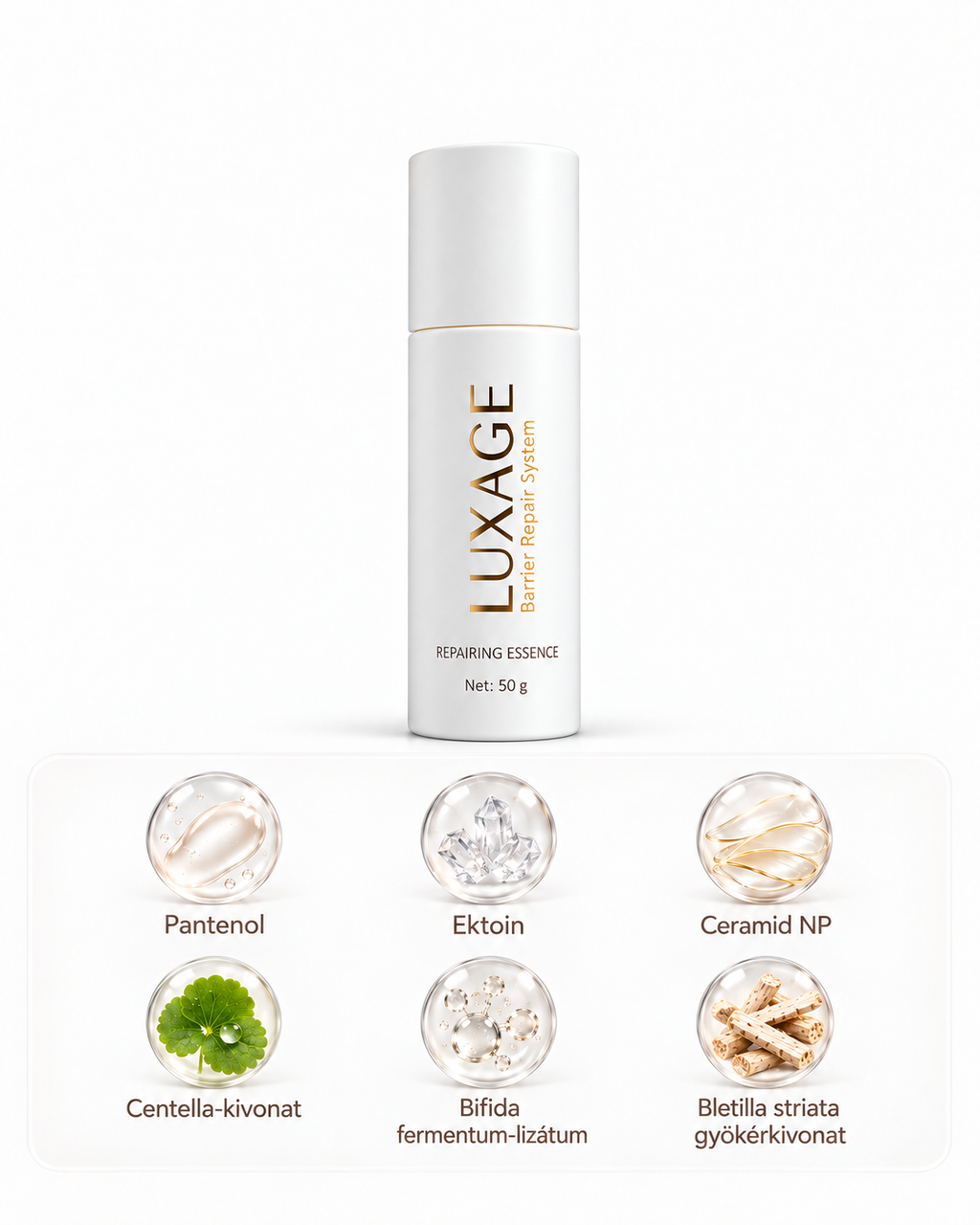 LUXAGE™  Repairing Essence hidratáló esszencia a bőr mikrobiomjának és természetes védőrétegének támogatására